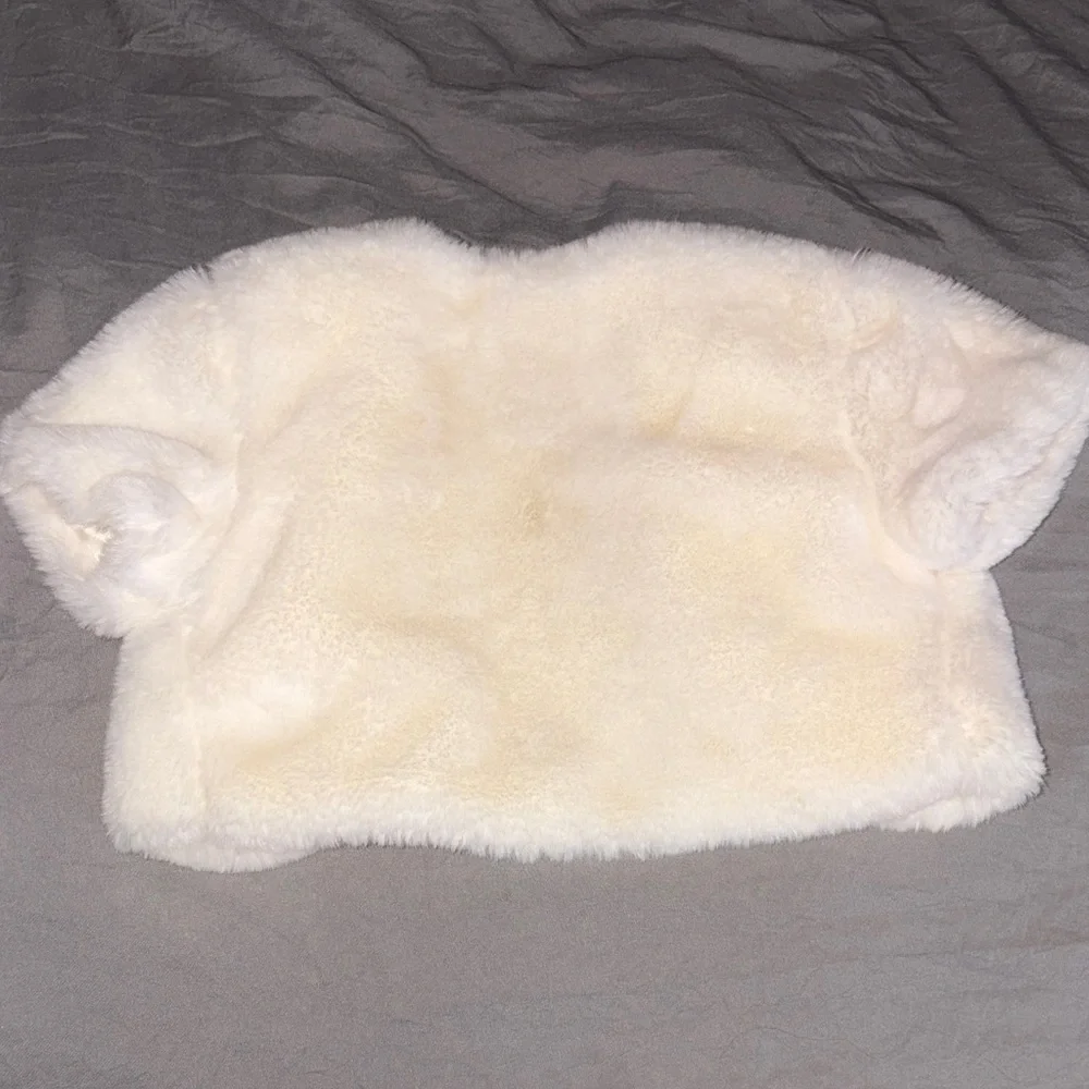 Kids White Faux Fur Jacket